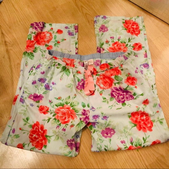 Adorable NWOT Tags Floral Pajama Pants Pockets L - Picture 5 of 8